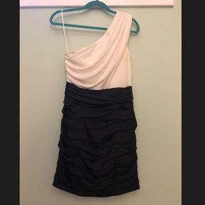 Black and white formal dress